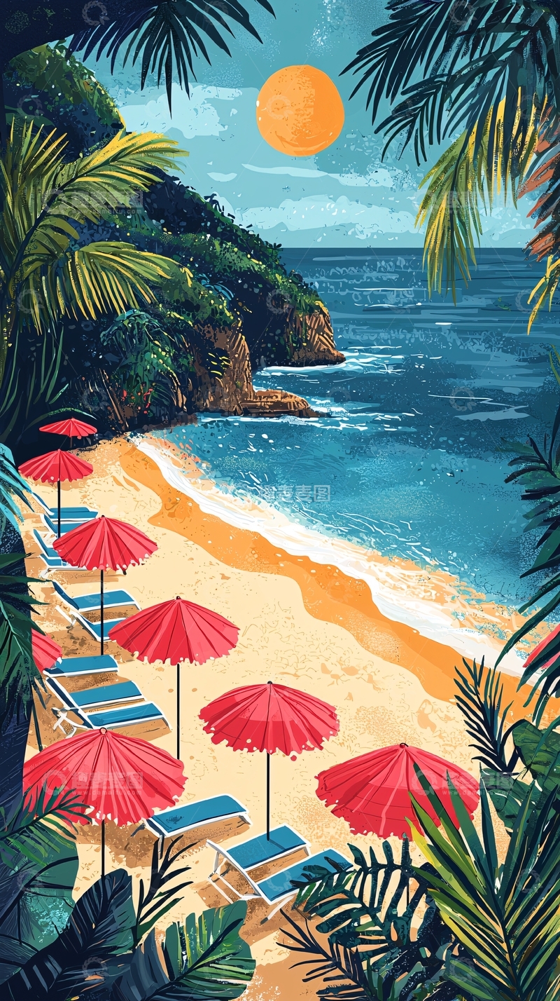 高清大图下载【趣麦麦图】热带海滩度假风光