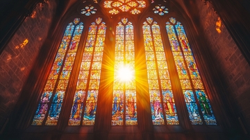 哥特式彩色玻璃窗