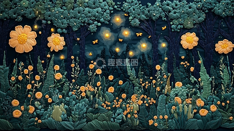 高清大图下载【趣麦麦图】萤火虫森林38