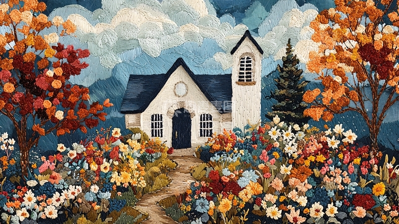 高清大图下载【趣麦麦图】秋日山间小屋