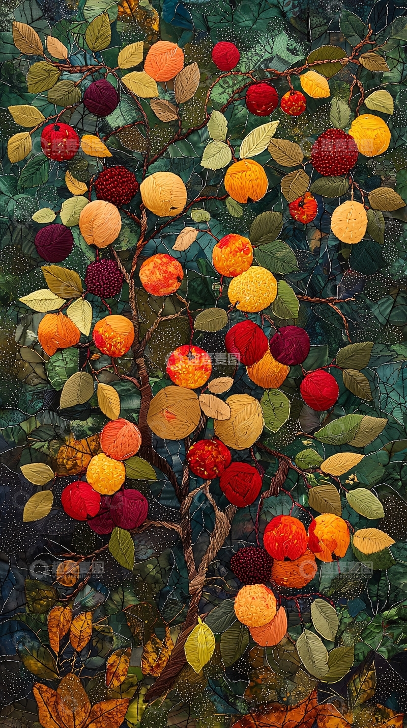 高清大图下载【趣麦麦图】秋季水果树