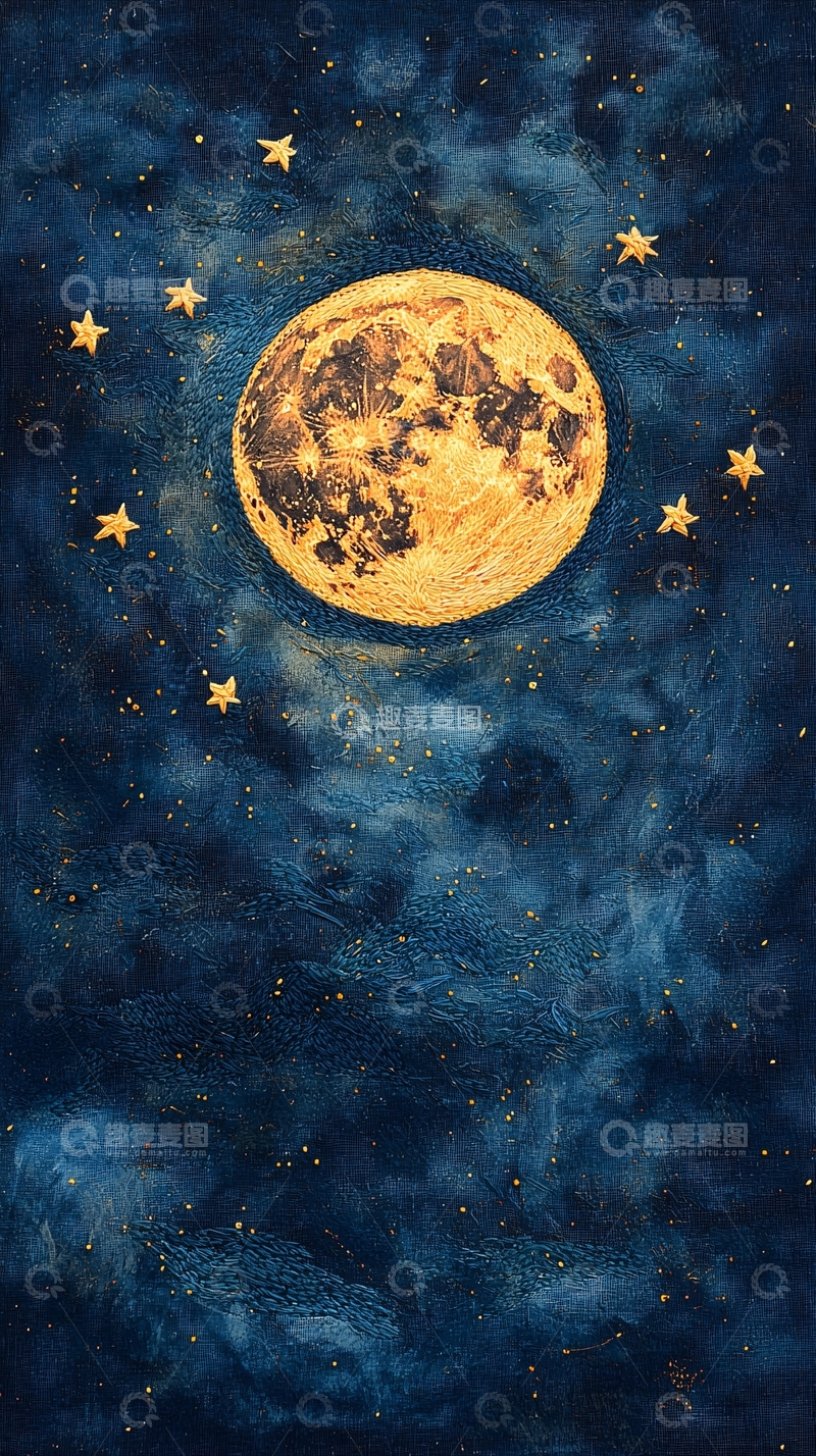 高清大图下载【趣麦麦图】星空月亮壁纸