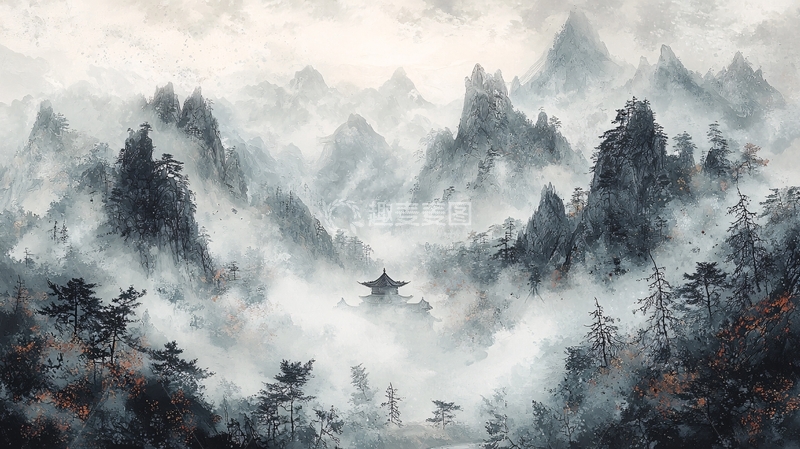 高清大图下载【趣麦麦图】水墨画