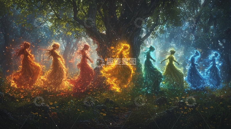 高清大图下载【趣麦麦图】森林仙女