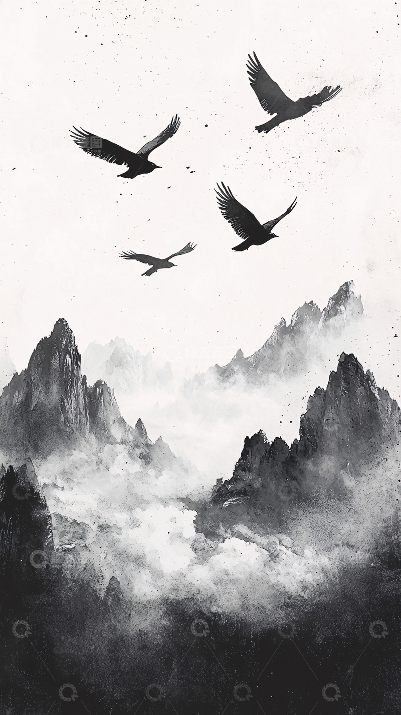 高清大图下载【趣麦麦图】水墨画