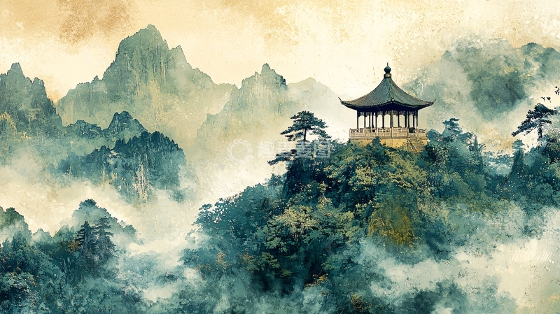 高清大图下载【趣麦麦图】水墨画山水