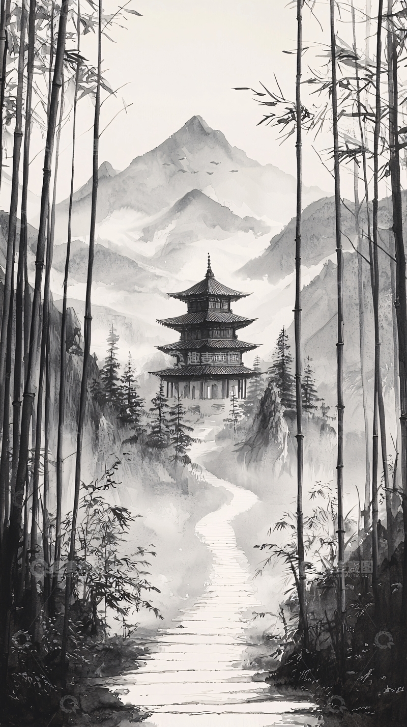 高清大图下载【趣麦麦图】水墨画