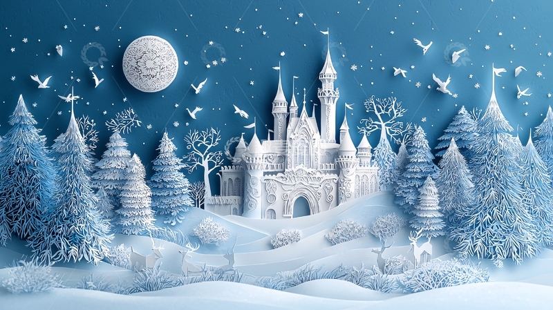 高清大图下载【趣麦麦图】冰雪童话城堡