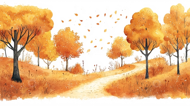 高清大图下载【趣麦麦图】秋日树林小路