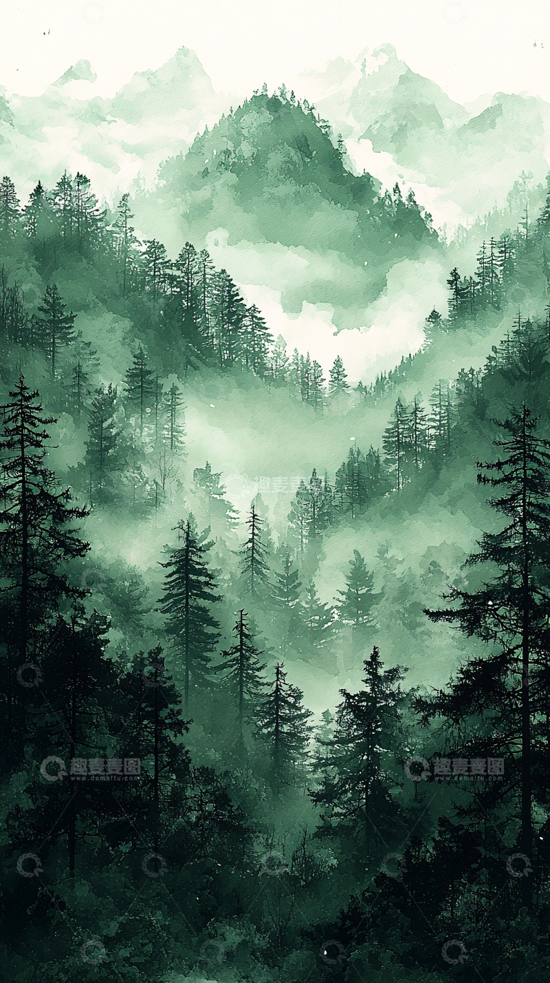 高清大图下载【趣麦麦图】水墨画