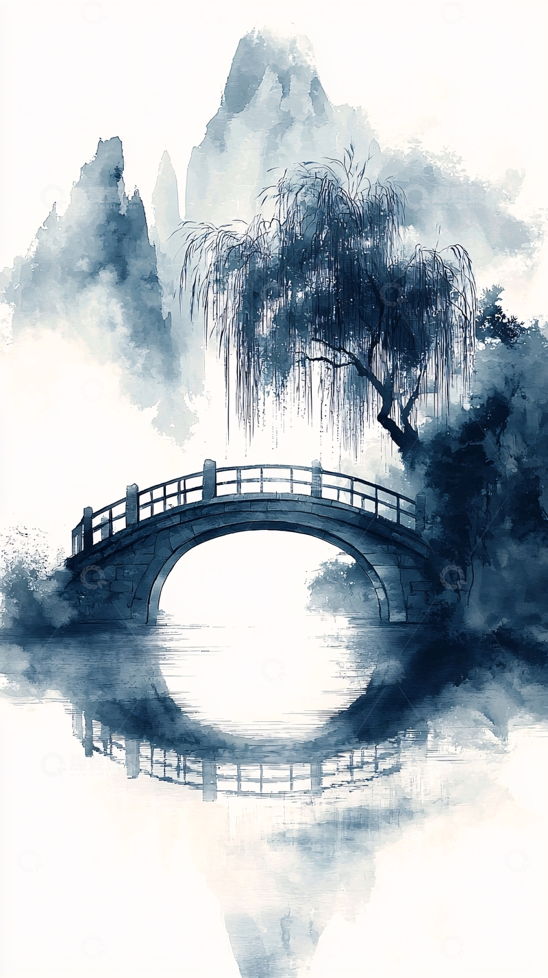 高清大图下载【趣麦麦图】水墨山水画1061