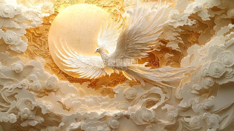 高清大图下载【趣麦麦图】纸雕凤凰