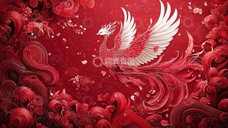 高清大图下载【趣麦麦图】红色凤凰