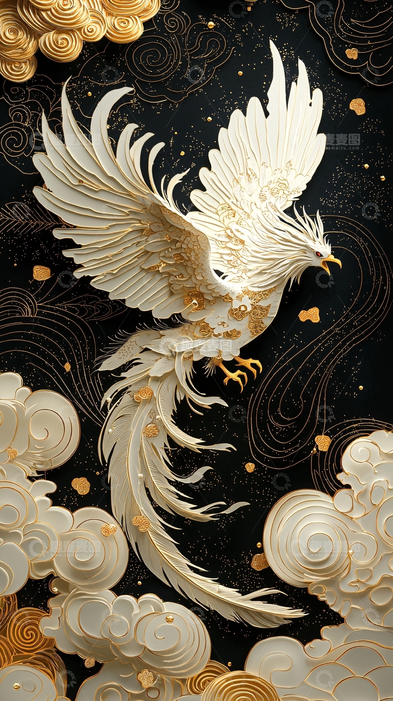 高清大图下载【趣麦麦图】白鸟飞翔