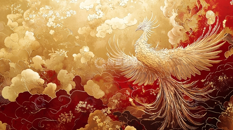 高清大图下载【趣麦麦图】金色凤凰