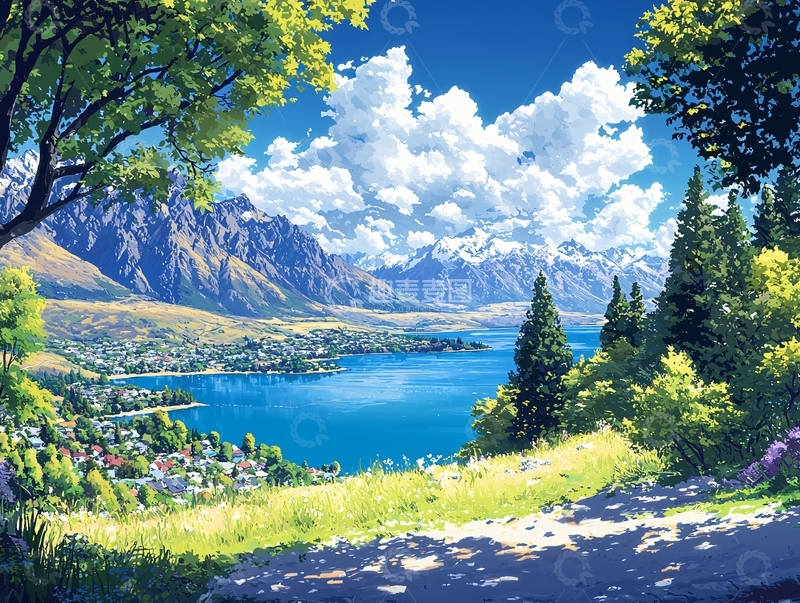 高清大图下载【趣麦麦图】山清水秀的湖光山色