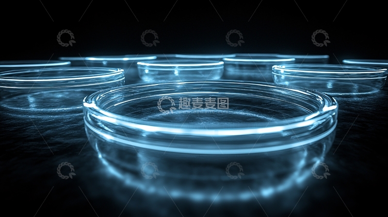 高清大图下载【趣麦麦图】蓝色发光圆环