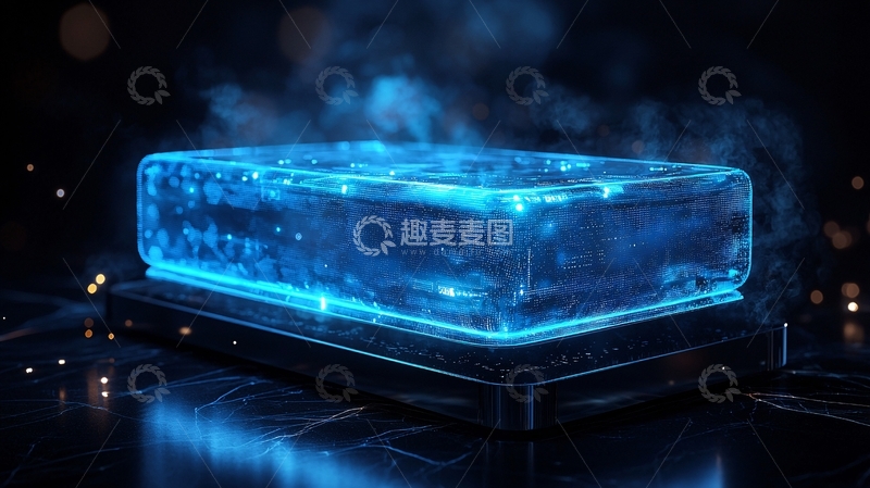 高清大图下载【趣麦麦图】蓝色能量方块