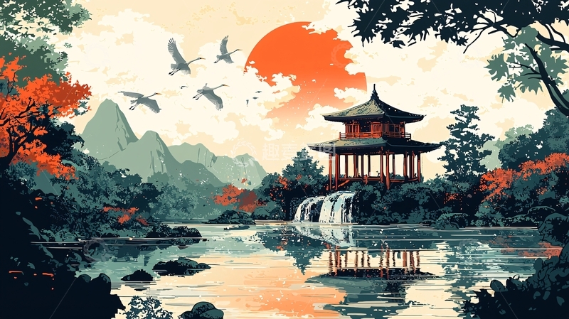 高清大图下载【趣麦麦图】日式风景画2