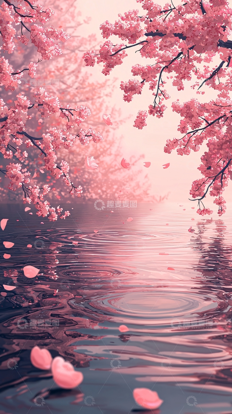 高清大图下载【趣麦麦图】粉色樱花