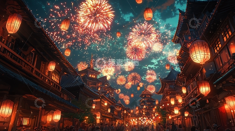 高清大图下载【趣麦麦图】古风夜景22