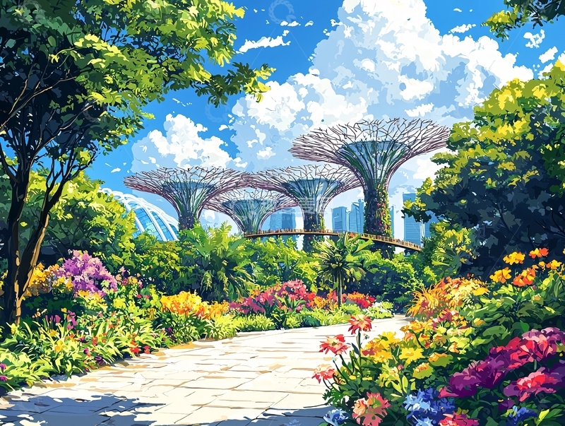 高清大图下载【趣麦麦图】新加坡花园城市