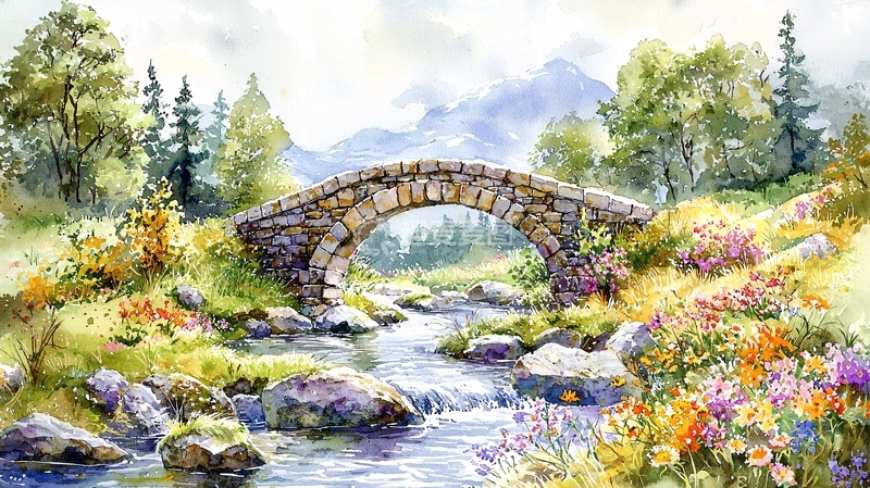 高清大图下载【趣麦麦图】水彩画