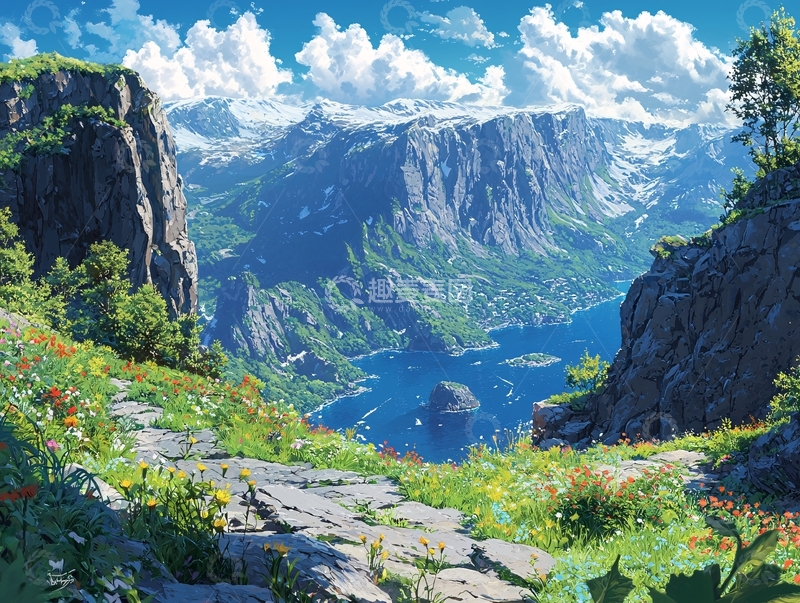 高清大图下载【趣麦麦图】峡湾风光