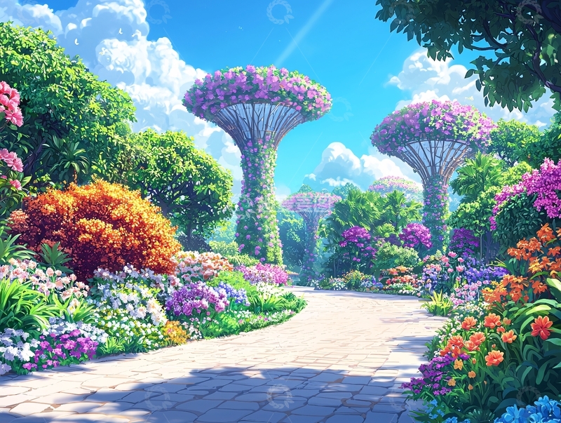 高清大图下载【趣麦麦图】奇幻花园美丽景色