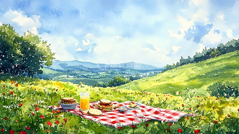 高清大图下载【趣麦麦图】野餐
