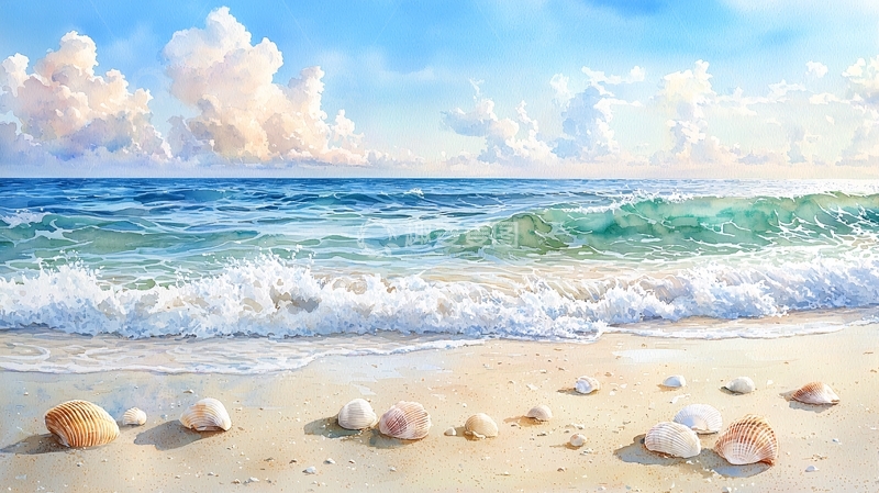 高清大图下载【趣麦麦图】海边风景画