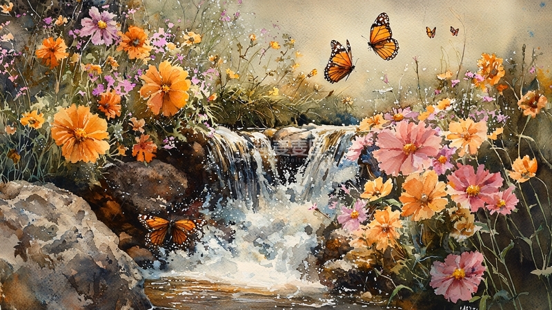 高清大图下载【趣麦麦图】水彩画