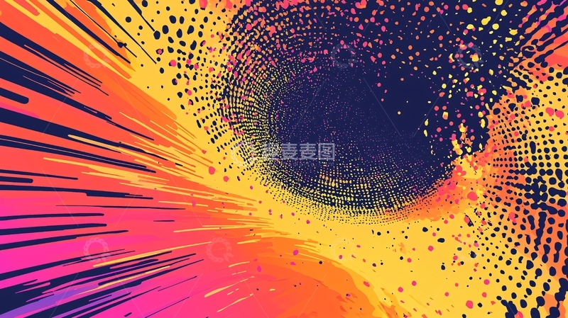 高清大图下载【趣麦麦图】抽象彩色漩涡