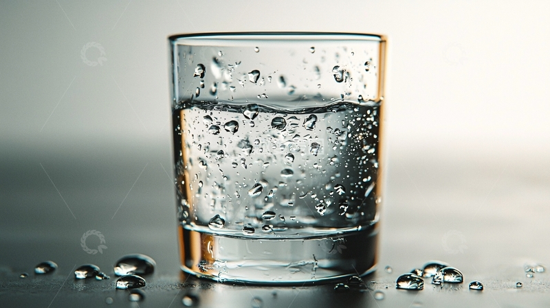 高清大图下载【趣麦麦图】小玻璃杯里的清水