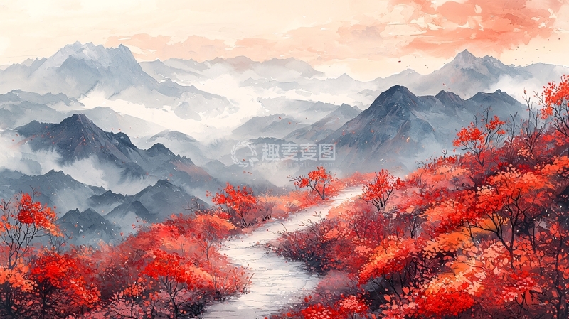 高清大图下载【趣麦麦图】水墨山水画1068