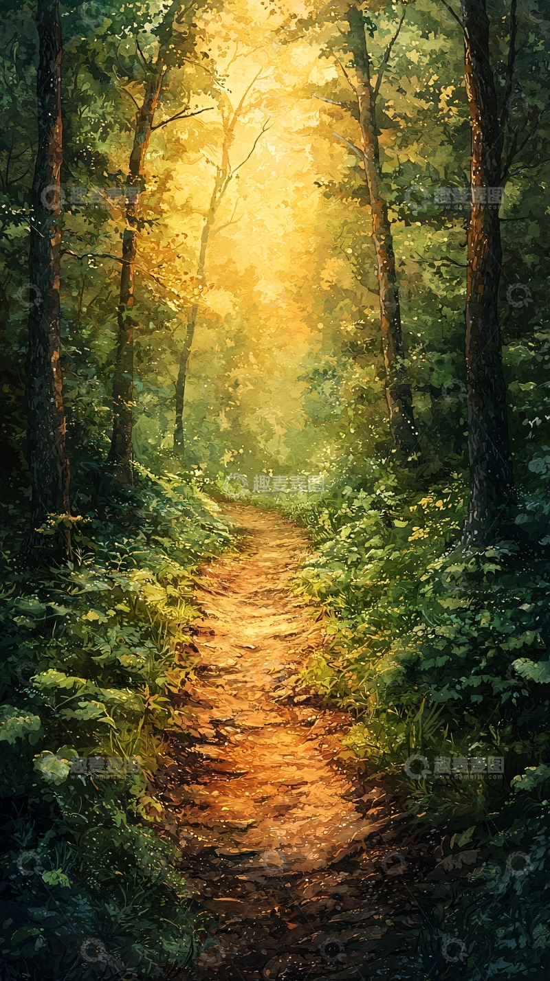 高清大图下载【趣麦麦图】森林小路