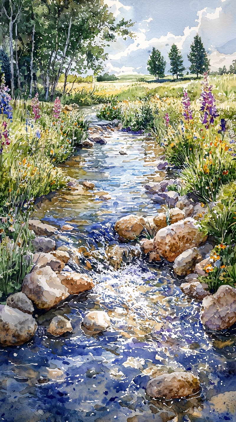 高清大图下载【趣麦麦图】溪流