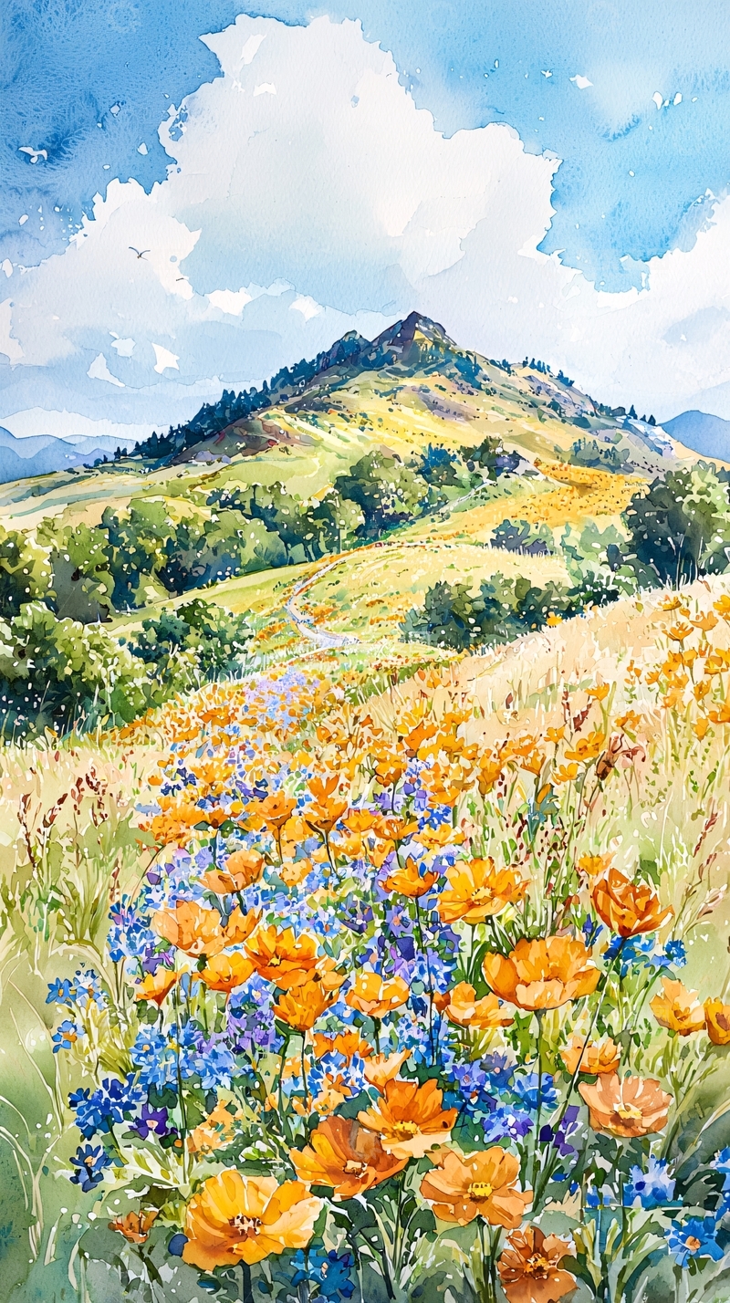 高清大图下载【趣麦麦图】水彩画风景