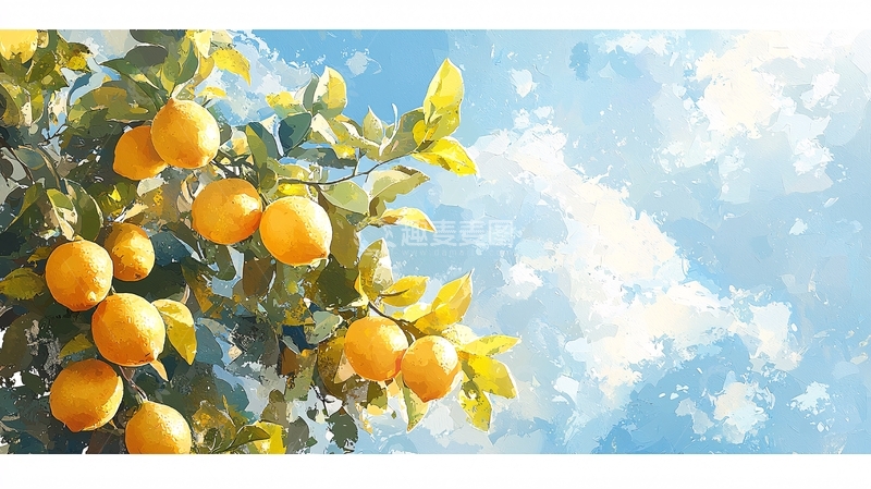 高清大图下载【趣麦麦图】柠檬树上的柠檬