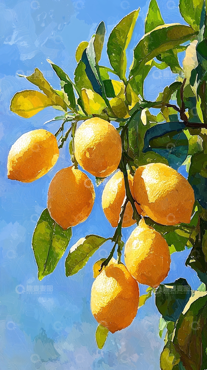高清大图下载【趣麦麦图】柠檬树上的柠檬