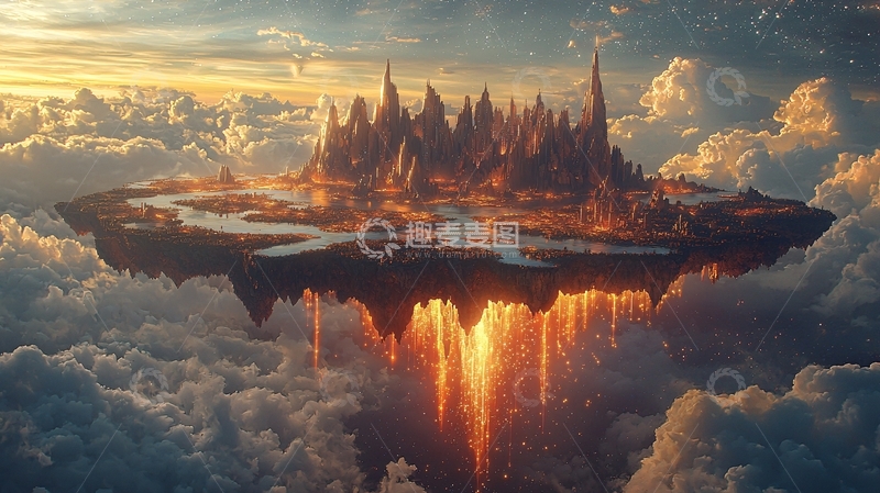 高清大图下载【趣麦麦图】云中之城