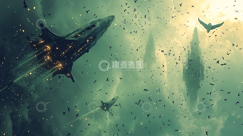 高清大图下载【趣麦麦图】太空战舰
