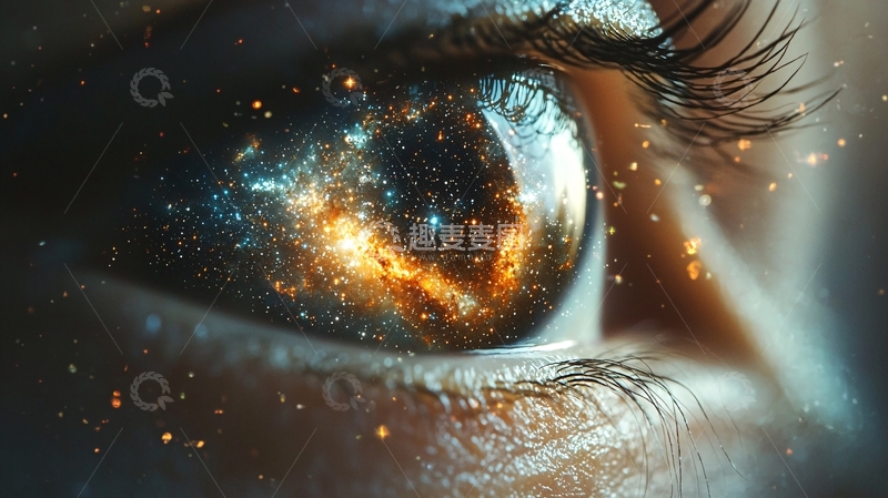 高清大图下载【趣麦麦图】宇宙星空瞳孔