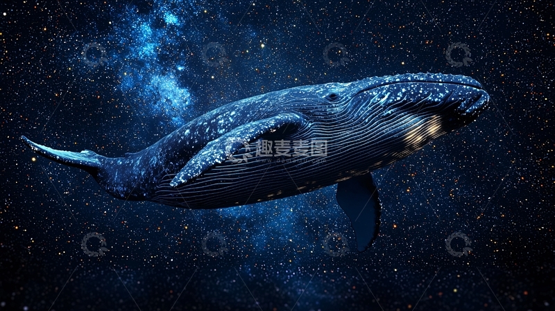 高清大图下载【趣麦麦图】宇宙鲸鱼