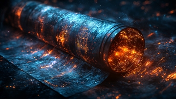 燃烧的金属卷轴