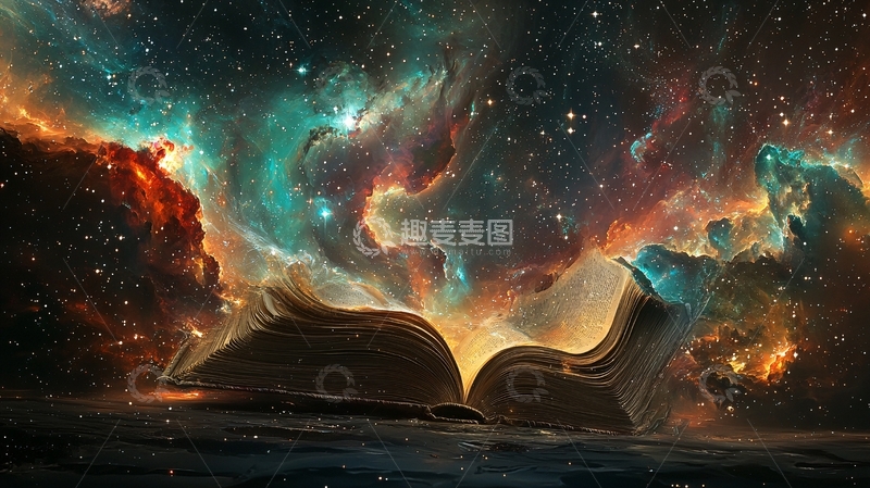 高清大图下载【趣麦麦图】宇宙星云奇幻书籍