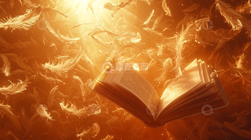 高清大图下载【趣麦麦图】光线羽翼书籍