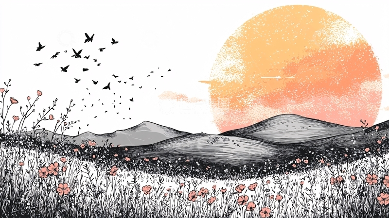 高清大图下载【趣麦麦图】手绘风景画