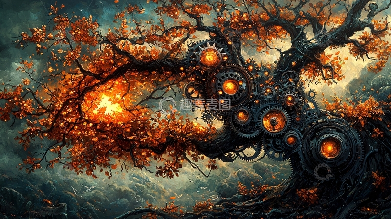 高清大图下载【趣麦麦图】机械树