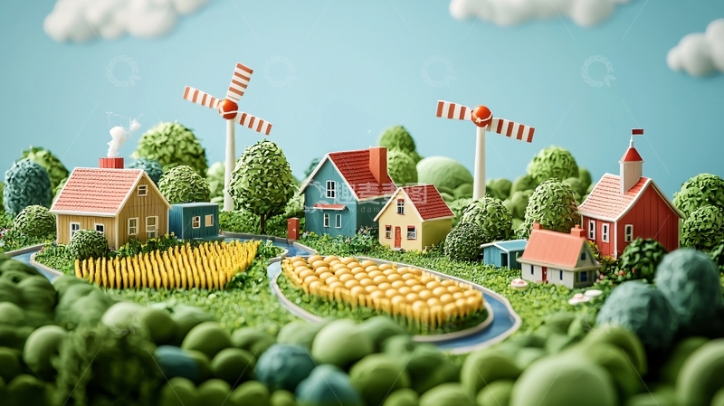 高清大图下载【趣麦麦图】童话般田园乡村风光